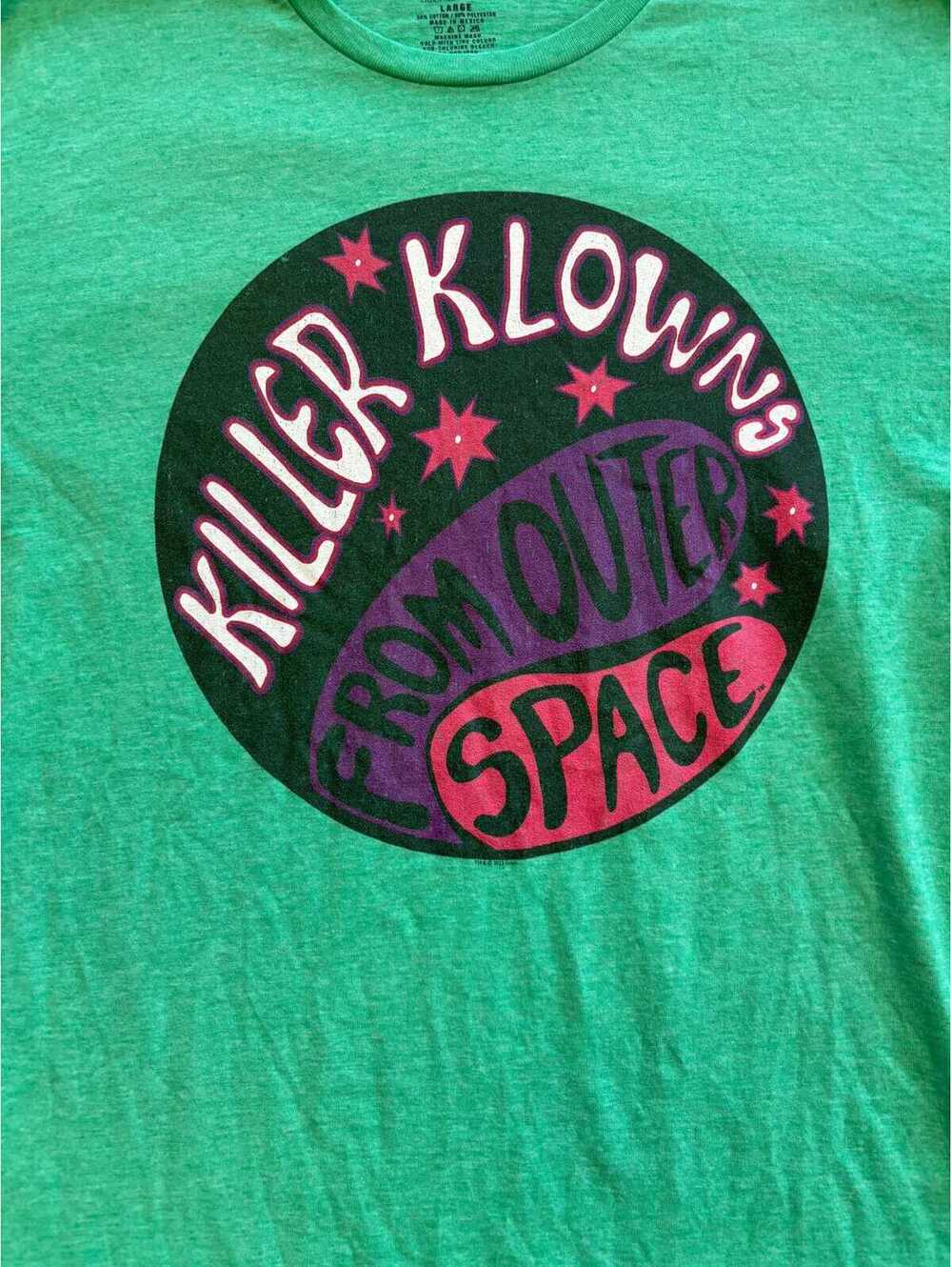 Killer Klowns From Outer Space Poster T Shirt Size L VGC